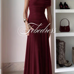 Off Shoulder Ruched Flare Maxi Dress(in 9 Colors!)