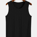3 Pieces Wave Jacquard Textured Tank Top