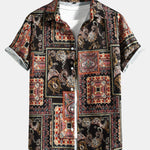 Paisley Baroque Print Button Up Shirt