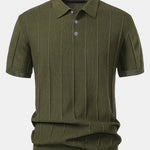 Stripe Jacquard Knit Polo