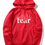 Gothic Flame Print Hoodie