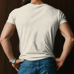 Men's Retro Casual Shabby Striped Printed V-Neck Short Sleeve T-Shirt
