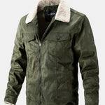 Regular Fit Teddy Lined Faux Suede Jacket