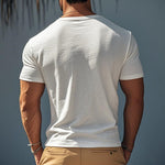 Men's Casual Cotton Round Neck Slim Fit Short Sleeve T-Shirt
