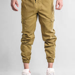 Relax Fit Flannel Plaid Corduroy Patchwork Hooded Shirt & Chino Cargo Jogger Pants