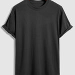 Men's 100% cotton basic round neck T-shirt two-piece set