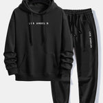 Los Angeles Print Relax Fit Hoodie & Jogging Pants