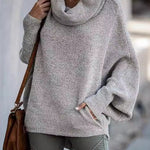 Margovil Cowl Neck Batwing Sleeves Loose Sweater