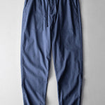 Linen Look Cotton Stand Collar Shirt & Straight Leg Linen Cotton Blend Pants