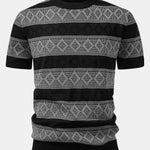 Rhombus Geometry Knitted Sweater T-Shirt