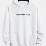 Faith Over Fear Print Relax Fit Hoodie