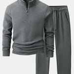 Quarter-Zip Fleece Sweatshirt & Polar Fleece Straight Leg Pants
