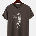 Dancing Skeleton Print T-Shirt