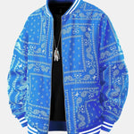 Paisley Print Baseball Jacket