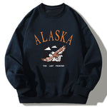 Alaska Eagle Print Relaxed Sweatshirt