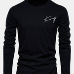 Long Sleeve King Print Cotton T-Shirt