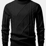 Heavyweight Twist Jacquard Crew Neck Sweater