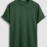 Men's 100% cotton basic round neck T-shirt two-piece set
