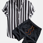 Wide Stripes Shirts & Swim Shorts