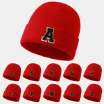 1pc Letter A-Z Warm Knit Beanie Hat