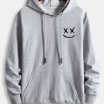 Smiley Print Cotton Hoodie