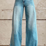 Margovil Distressed Wide Leg Fashion Denim Pants