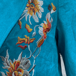 Men's Classic Retro Casual Slim Fit Western Style Embroidered Sheepskin Suede Blazer