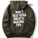 Slogan Back Print Hoodie