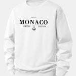 Monaco Slogan Print Relax Fit Sweatshirt