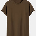 3 Pieces Basic Cotton Arc Hem T-Shirts