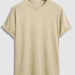 Men's 100% cotton basic round neck T-shirt two-piece set