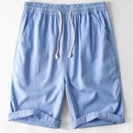 Linen And Cotton Blend 11" Shorts