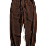 Relax Fit Flannel Plaid Corduroy Patchwork Hooded Shirt & Corduroy Jogger Pants