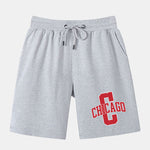 Chicago Print Mid Length Shorts