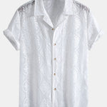 Embroidered Floral Cuban Shirt & Straight Leg Linen Pants