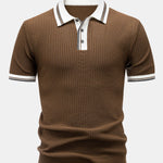 Contrast Trim Knit Polo Shirt