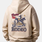 Western Cowboy Back Print Relax Fit Hoodie