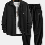 Waffle Button Up Shirt & Jogger Pants