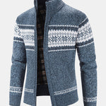 Geometry Zip Up Sweater