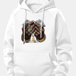 Money Hand Print Drawstring Hoodie