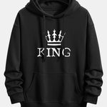 King Crown Print Relax Fit Hoodie & Jogging Pants