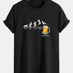 Regular Fit Beer Weekly Evolution Print Cotton T-Shirt
