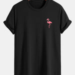 Regular Fit Flamingo Print Cotton T-Shirt