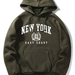 New York East Coast Print Hoodie