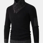 Contrast Turtleneck Sweater