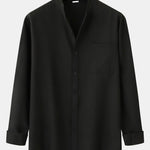 Long Sleeved Stand Collar Shirt