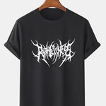 Punk Goth Letter Print T-Shirt