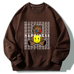 Smiley Bear Crew Neck Relaxed Sweatshirt
