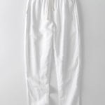 Striped Jacquard Cuban Collar Shirt & Straight Leg Linen Pants