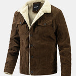 Regular Fit Teddy Lined Corduroy Jacket